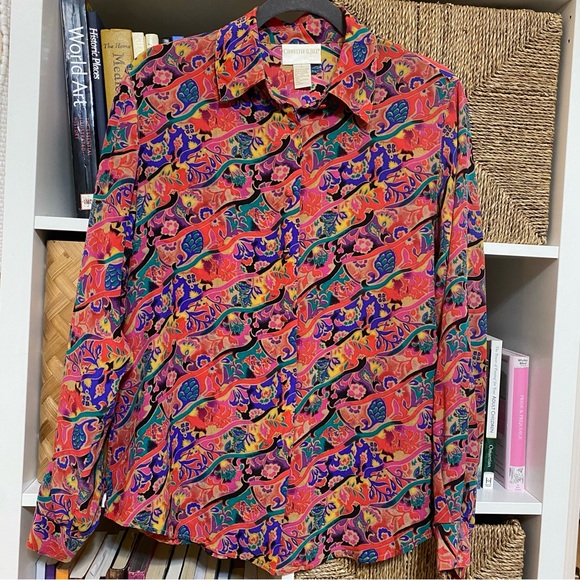 Christie & Jill Tops - Vintage silk Christie & Jill blouse